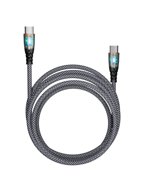 Кабель Type-C - Type-C, 1 м, 3 А, SMARTBUY, для быстрой зарядки и передачи данных, черный, FCTRANSP-BLACK