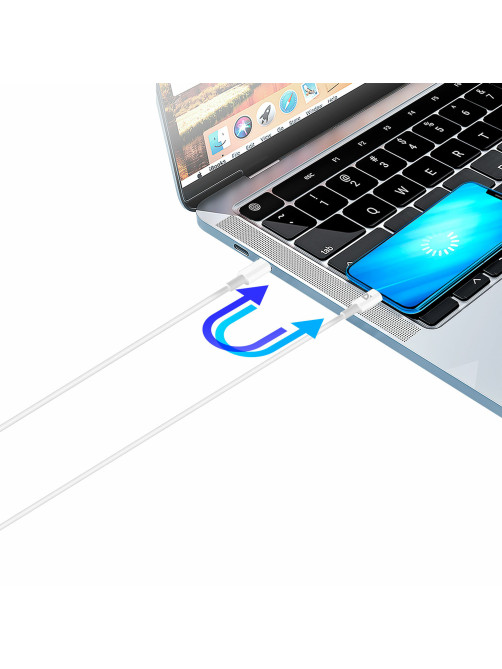 Кабель USB Type-C-Type-C, 60 Вт, белый, 2 м, DEFENDER F182, 87538