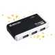 Хаб USB 2.0, 4 порта, порт для питания, черный, DEFENDER QUADRO INFIX, 83504