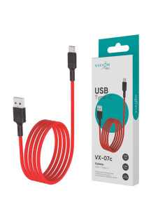 Кабель USB – Type-C, 1 м, VIXION PRO VX-07c, для зарядки и передачи данных, красный, 01239, БП-00000906