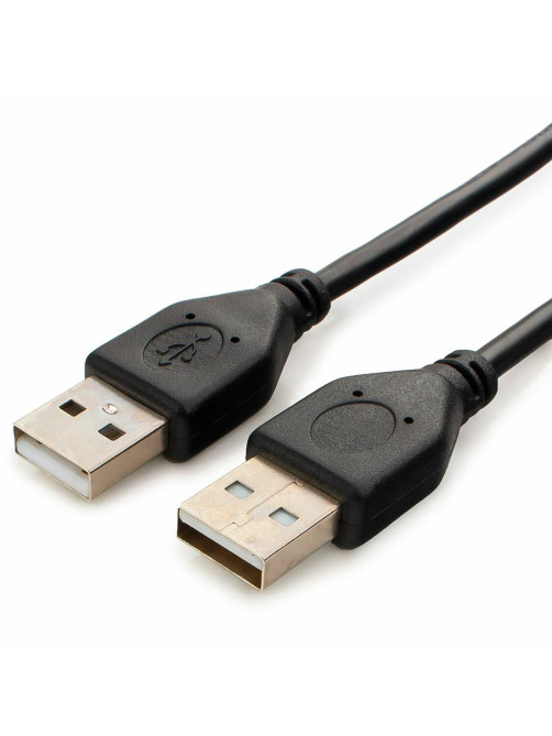 Кабель USB 2.0 AM-AM, 1,8 м, CABLEXPERT, двойной экран, медь, Pro, черный, пакет, CCP-USB2-AMAM-6