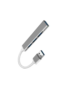 Хаб USB 2.0, 4 порта, серый, RED LINE, УТ000039263