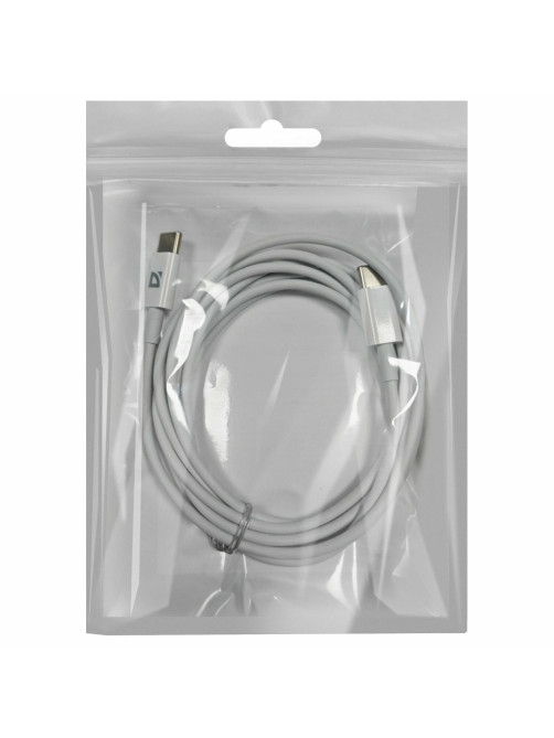 Кабель USB Type-C-Type-C, 30 Вт, белый, 2 м, DEFENDER F182, 87537