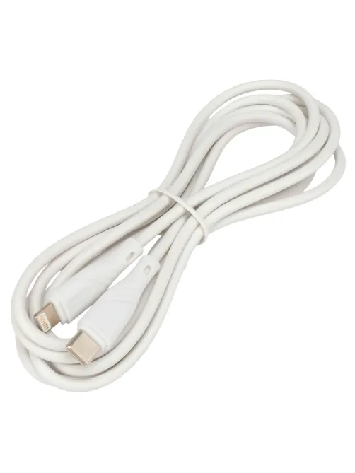 Кабель USB2.0 Type-C-Lightning, 2 м, CABLEXPERT, 2.1 А, 20 Вт, PD, медь, белый, CCB-USB2-CMAPO1-2MW