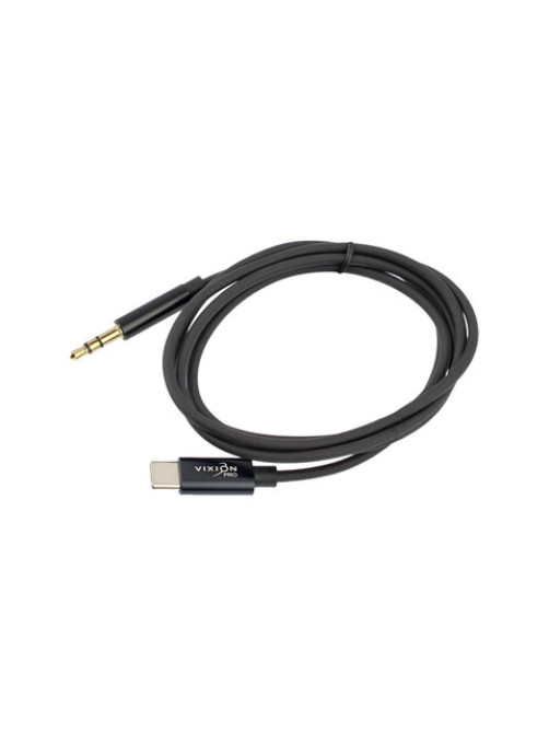 Переходник AUX, jack 3,5 (M) – Type-C, 1 м, VIXION PRO VX-10c, черный, 02786, БП-00000931