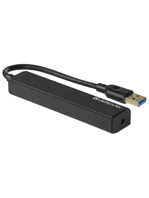 Хаб USB 3.0, 4 порта, черный, DEFENDER QUADRO EXPRESS, 83204