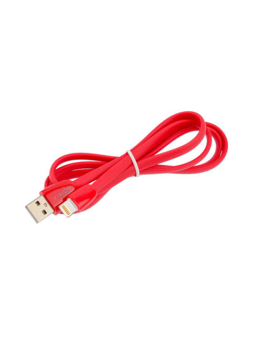 Кабель силиконовый USB – Lightning 8 pin, 1 м, VIXION PRO VX-12i, для зарядки и передачи данных, красный, 02977, БП-00000967