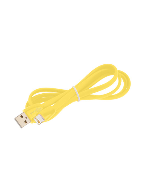 Кабель силиконовый USB – Lightning 8 pin, 1 м, VIXION PRO VX-12i, для зарядки и передачи данных, желтый, 02984, БП-00000966