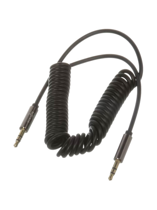 Переходник AUX, jack 3,5 (M) – jack 3,5 (M), 2 м, VIXION PRO VX-15, спираль, черный, 02755, БП-00000935
