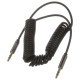 Переходник AUX, jack 3,5 (M) – jack 3,5 (M), 2 м, VIXION PRO VX-15, спираль, черный, 02755, БП-00000935
