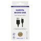 Кабель USB – micro USB 2.0, 1 м, RED LINE, для подключения портативных устройств и периферии, черный, УТ000002814