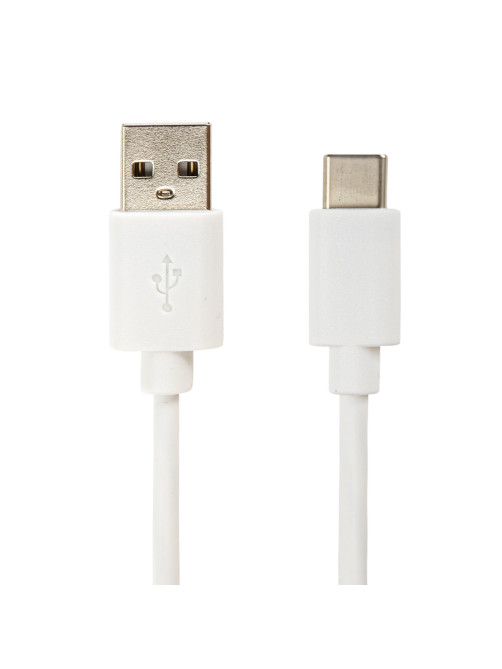 Кабель USB2.0 – Type-C, 1 м, SONNEN, медь, для передачи данных и зарядки, белый, 513558
