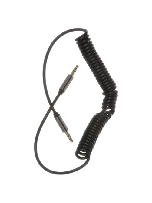Переходник AUX, jack 3,5 (M) – jack 3,5 (M), 2 м, VIXION PRO VX-15, спираль, черный, 02755, БП-00000935