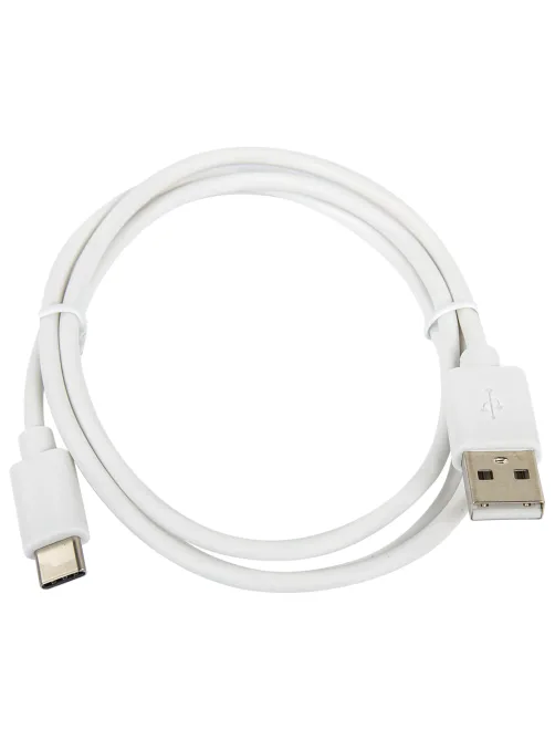 Кабель USB2.0 – Type-C, 1 м, SONNEN, медь, для передачи данных и зарядки, белый, 513558
