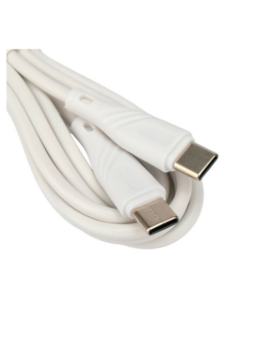 Кабель USB 2.0 Type-C-Type-C, 2 м, CABLEXPERT, 3 А, 60 Вт, PD/QC3.0, медь, белый, CCB-USB2-CMCMO1-2MW