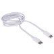 Кабель USB Type-C-Type-C с поддержкой быстрой зарядки, белый, 1 м, SONNEN, медный, 513613