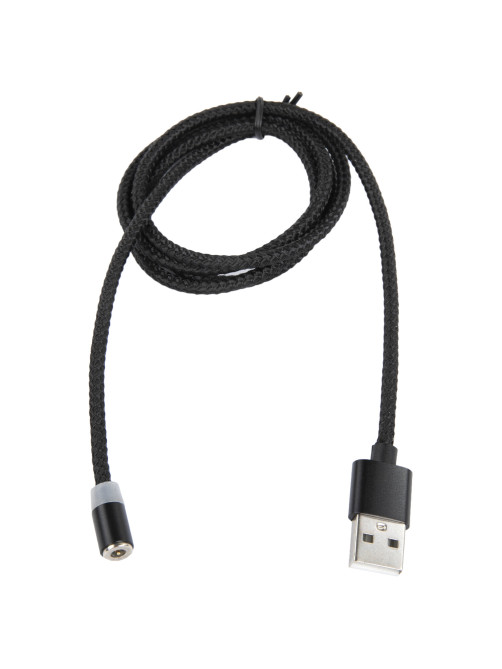 Кабель магнитный для зарядки 3 в 1 USB 2.0-Micro USB/Type-C/Ligtning, 1 м, SONNEN, черный, 513561