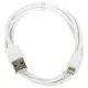 Кабель USB2.0 – Lightning, 1 м, SONNEN, медь, для передачи данных и зарядки, белый, 513559