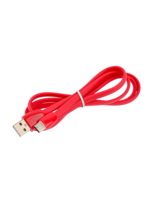 Кабель силиконовый USB – Type-C, 1 м, VIXION PRO VX-12c, для зарядки и передачи данных, красный, 03028, БП-00000962