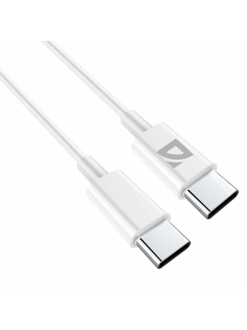 Кабель USB Type-C-Type-C, 30 Вт, белый, 2 м, DEFENDER F182, 87537