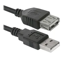 Кабель-удлинитель USB 2.0, 1,8 м, DEFENDER, M-F, для подключения периферии, 87456