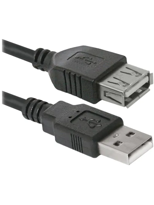 Кабель-удлинитель USB 2.0, 1,8 м, DEFENDER, M-F, для подключения периферии, 87456