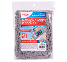 Насадка МОП плоская для швабры/держателя 42 см, карманы, ворсистая микрофибра, LAIMA HOME, 606799