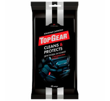 Салфетки влажные 25 шт., для уходом за кожей, TOP GEAR, TG-48237, 16091203