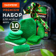 Набор для мойки авто 10 в 1, зеленый, СУМКА ДЛЯ ХРАНЕНИЯ В КОМПЛЕКТЕ, DASWERK (ДАСВЕРК), 609484