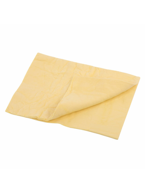 Салфетка синтетическая PVA-замша 31x21 см, в тубе, желтая, для авто, дома и офиса, ГРАНДМАСТЕР, 609976
