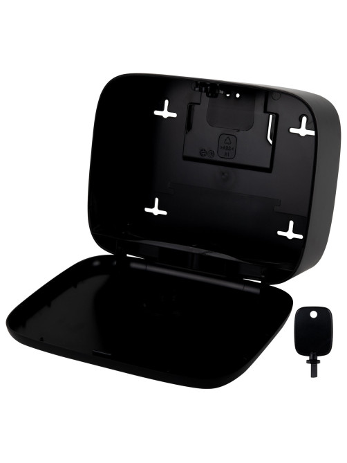 Диспенсер для полотенец LAIMA PROFESSIONAL PREMIUM BLACK (Система H2), Z-сложения, черный, ABS-пластик, 609522