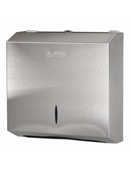 Диспенсер для полотенец LAIMA PROFESSIONAL INOX, (Система H2) Z-сложения, нержавеющая сталь, матовый, 605694