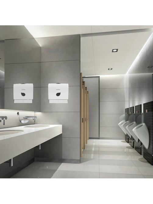 Диспенсер для полотенец LAIMA PROFESSIONAL ECO (Система H2), Z-сложения, белый, ABS-пластик, 606547