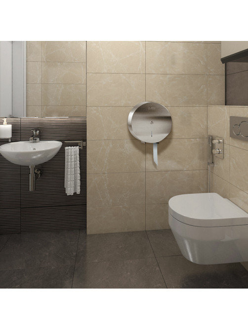 Диспенсер для туалетной бумаги LAIMA PROFESSIONAL INOX, (Система T1) БОЛЬШОЙ, нержавеющая сталь, матовый, 605700