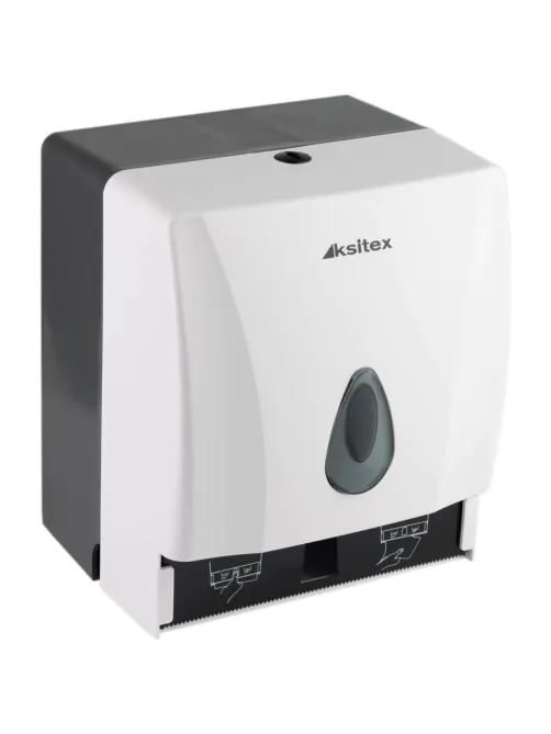 Диспенсер для полотенец KSITEX (Система H3/Н1), ZZ (V) и в рулонах, белый, ТН-8218A