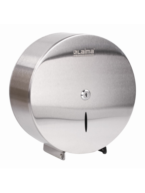 Диспенсер для туалетной бумаги LAIMA PROFESSIONAL INOX, (Система T2) малый, нержавеющая сталь, матовый, 605698