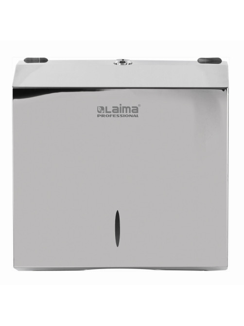 Диспенсер для полотенец LAIMA PROFESSIONAL INOX, (Система H2) Z-сложения, нержавеющая сталь, зеркальный, 605695