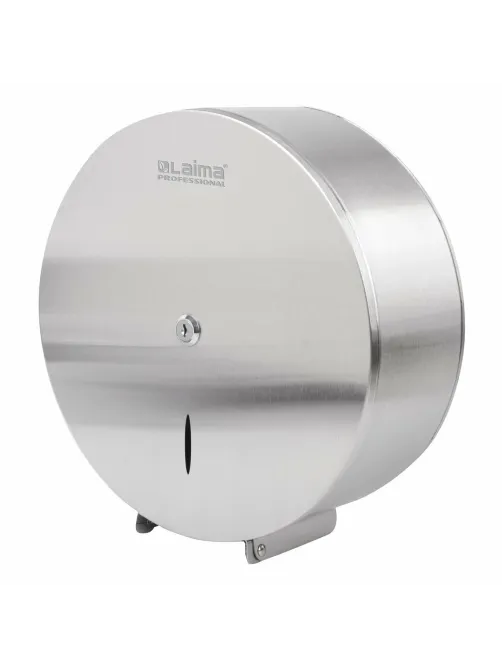 Диспенсер для туалетной бумаги LAIMA PROFESSIONAL INOX, (Система T1) БОЛЬШОЙ, нержавеющая сталь, матовый, 605700