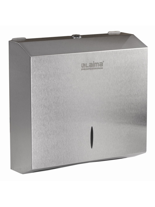 Диспенсер для полотенец LAIMA PROFESSIONAL INOX, (Система H2) Z-сложения, нержавеющая сталь, матовый, 605694