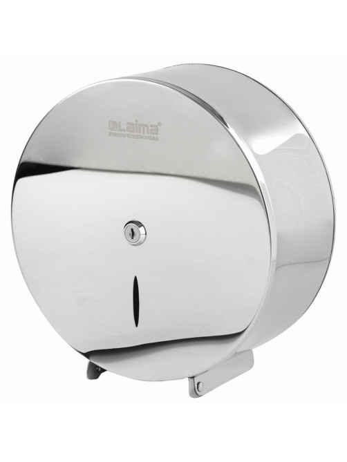 Диспенсер для туалетной бумаги LAIMA PROFESSIONAL INOX, (Система T2) малый, нержавеющая сталь, зеркальный, 605699