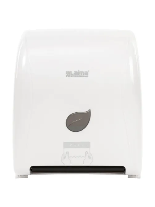 Диспенсер для полотенец в рулонах LAIMA PROFESSIONAL ECO (Система H1), механический, белый, ABS-пластик, 606550