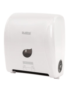 Диспенсер для полотенец в рулонах LAIMA PROFESSIONAL ECO (Система H1), механический, белый, ABS-пластик, 606550