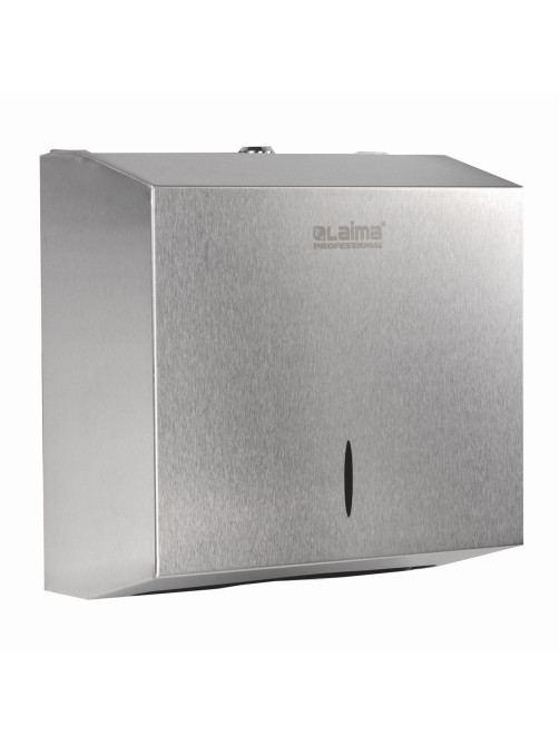 Диспенсер для полотенец LAIMA PROFESSIONAL INOX, (Система H3) V-сложения, нержавеющая сталь, матовый, 605696