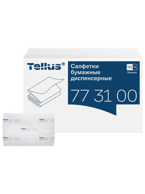 Салфетки Tellus/TORK (Система NS4) ПРЕМИУМ, 2-слойные, КОМПЛЕКТ 20 шт., 200 шт., белые, 773100