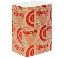Салфетки 200 шт., FOCUS (Система N4) Premium, 2-слойные, КОМПЛЕКТ 15 шт., 23х16,8 см, V-сложение, белые, 5083738