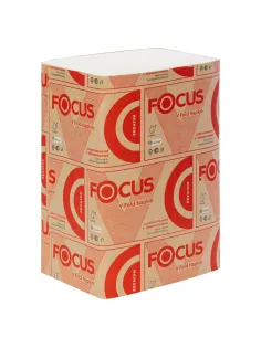 Салфетки 200 шт., FOCUS (Система N4) Premium, 2-слойные, КОМПЛЕКТ 15 шт., 23х16,8 см, V-сложение, белые, 5083738