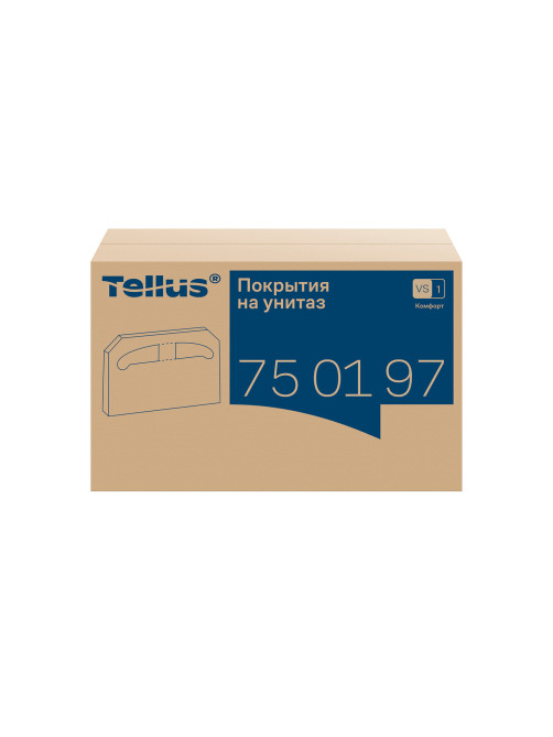 Покрытия на унитаз Tellus/TORK (Система V1), 1/2 сложения, КОМПЛЕКТ 250 шт., 37х41 см, Advanced, белые, 750197