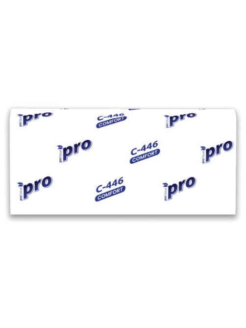 Полотенца бумажные 200 шт., PROtissue (H2) PREMIUM, 1-слойные, белые, КОМПЛЕКТ 28 пачек, 24х21,5 см, Z-сложение, С446