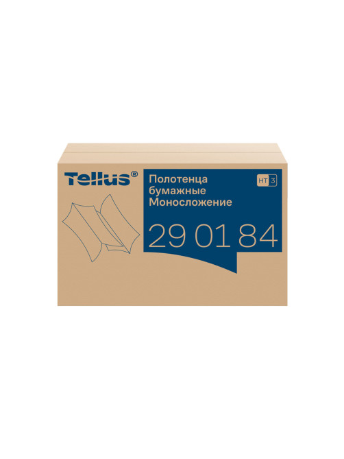 Полотенца бумажные 200 шт., Tellus/TORK (H3) ADVANCED, КОМПЛЕКТ 20 пачек, 2-слойные, белые, 23х23 см, V-сложение, 290184