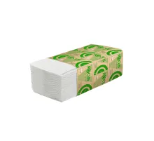 Полотенца бумажные 250 шт., FOCUS (Система H3) Eco, 1 слой, белые, КОМПЛЕКТ 15 пачек, 23х20,5 см, V-сложение, 5083742